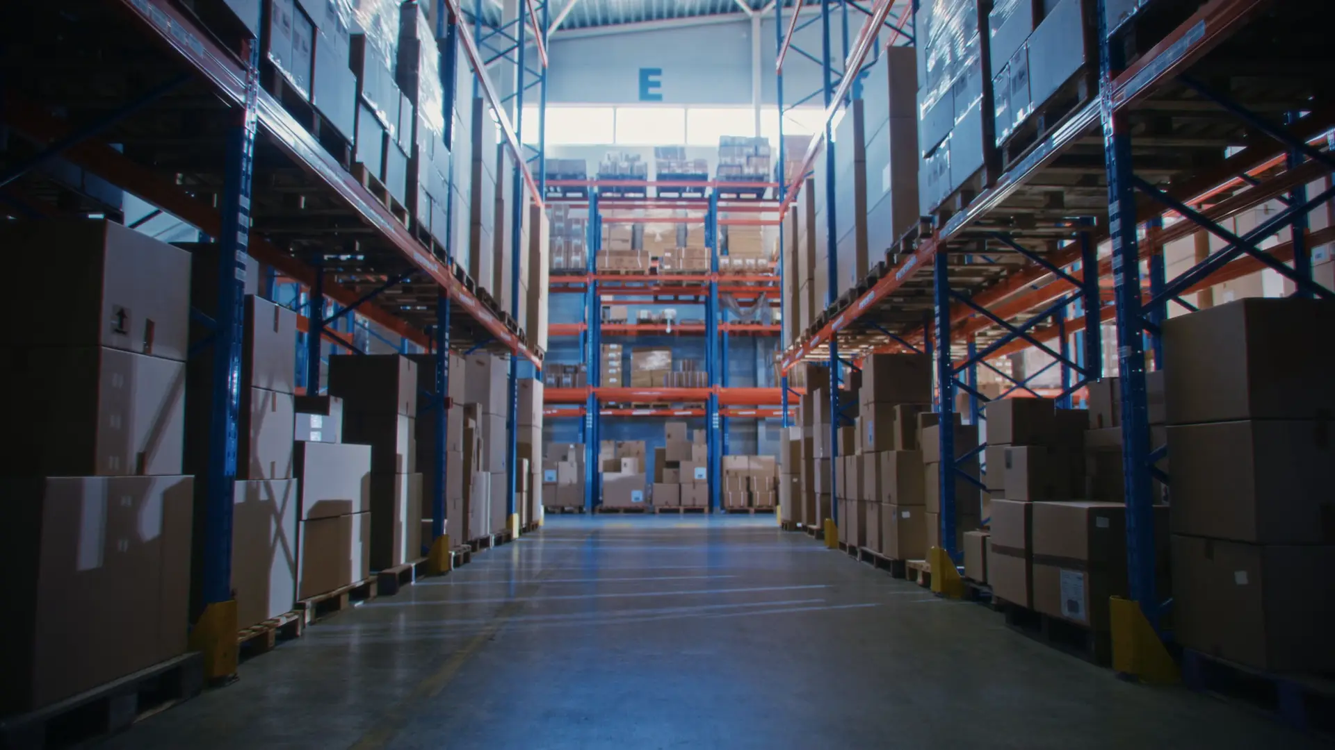 Inside View of Warehouse Floor